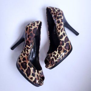 Steve Madden Animal Print Platform Pump Size 7